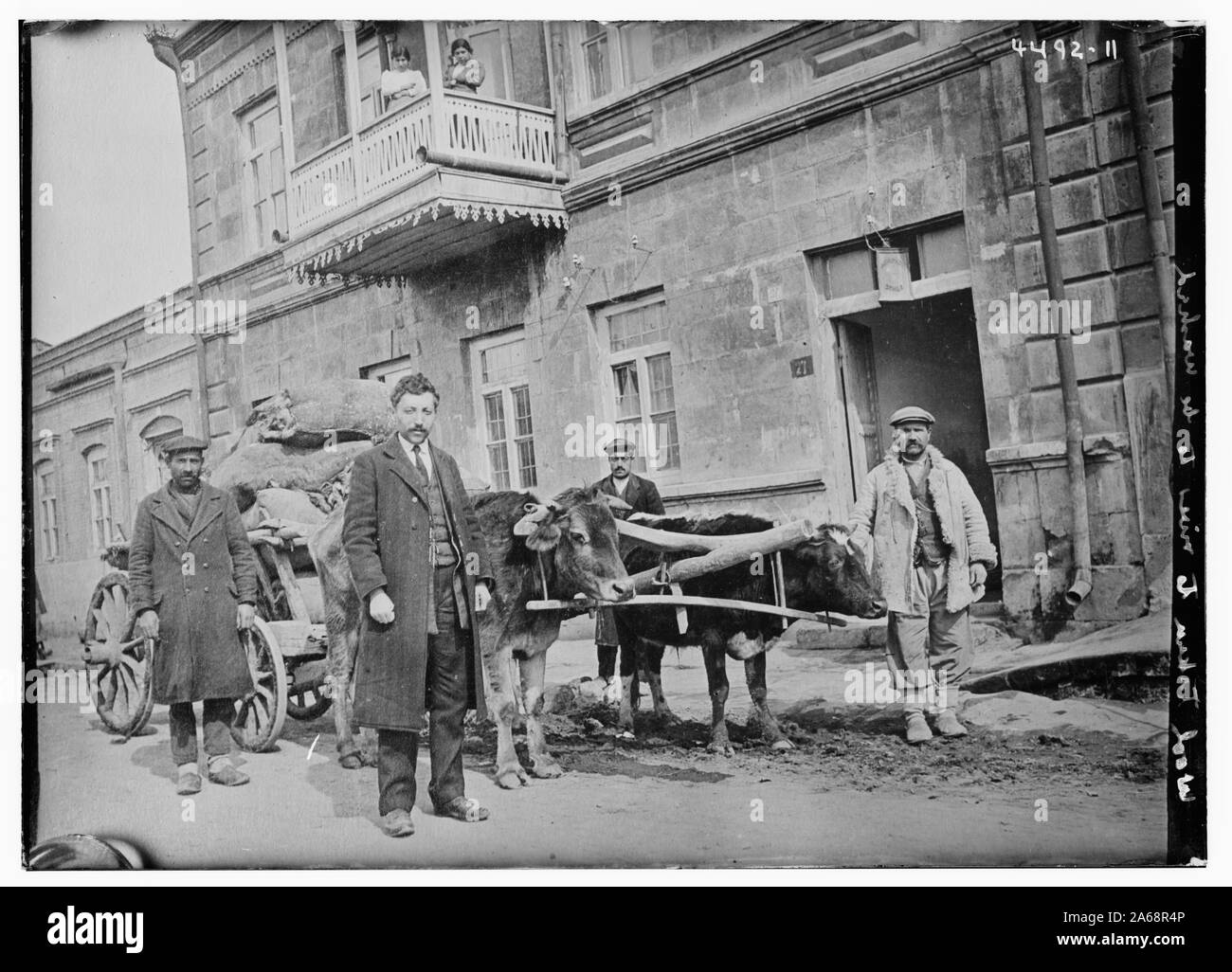 Wolle genommen zum Fluss gewaschen werden Stockfoto