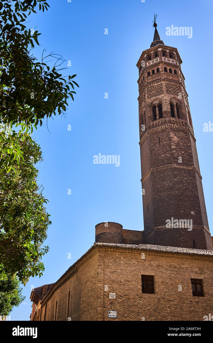 Die Pfarrkirche von San Pablo Zaragoza Stockfoto