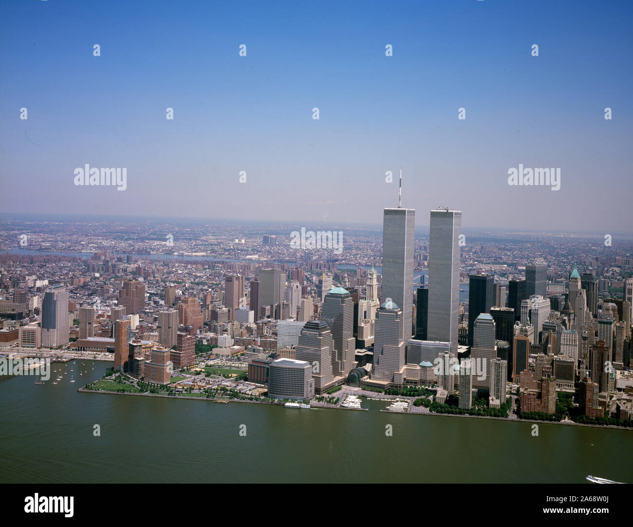 World Trade Center, New York City, zwei Monate vor dem 11. September Tragödie entnommen Stockfoto