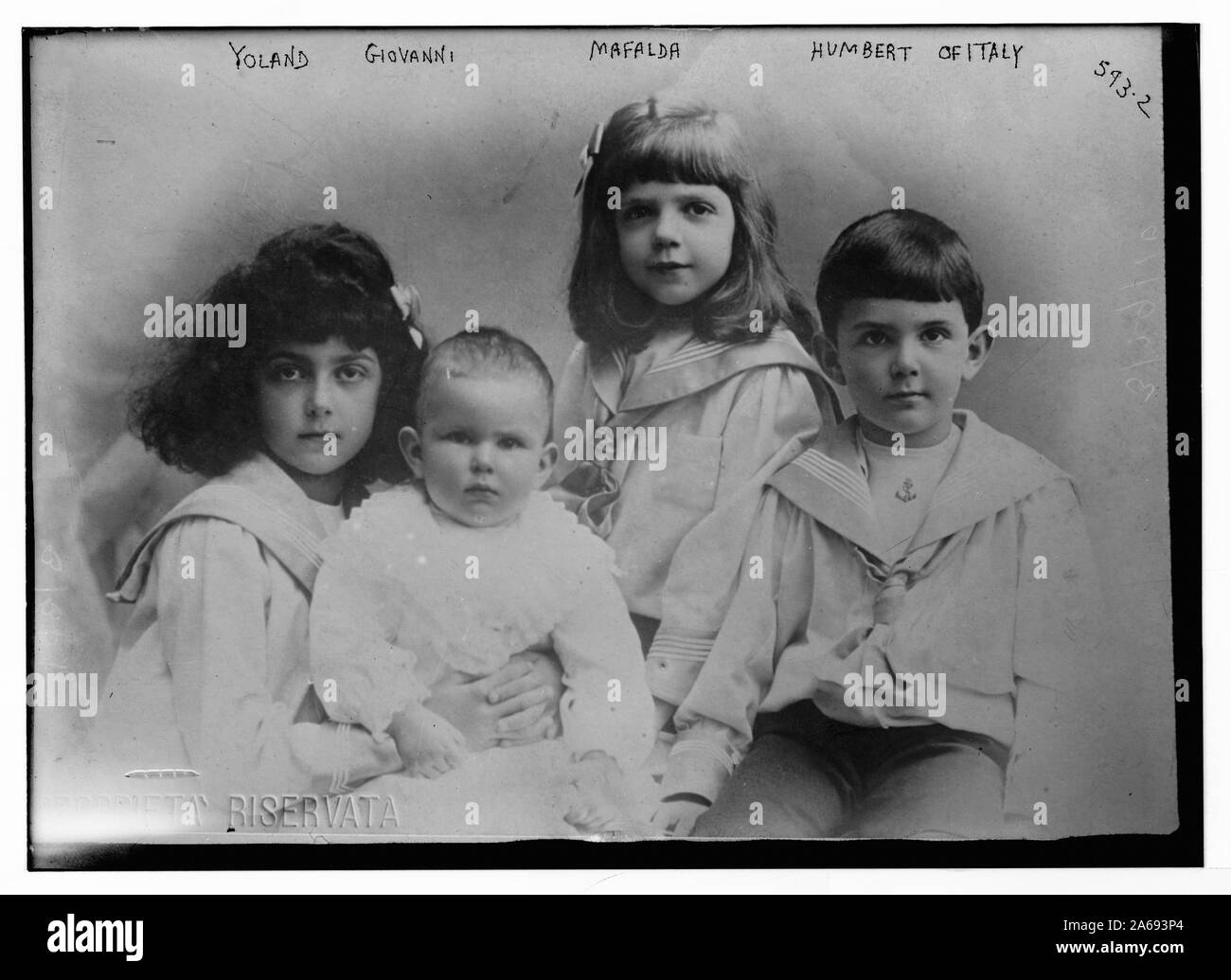 Yoland, Giovanni, Mafalda, Humbert (Italien) Stockfoto