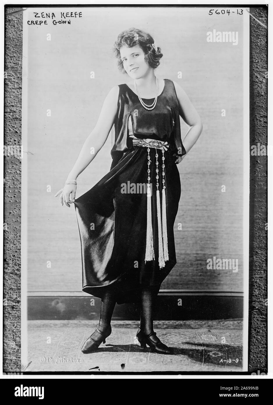 Zena Keefe, crepe Kleid Stockfoto