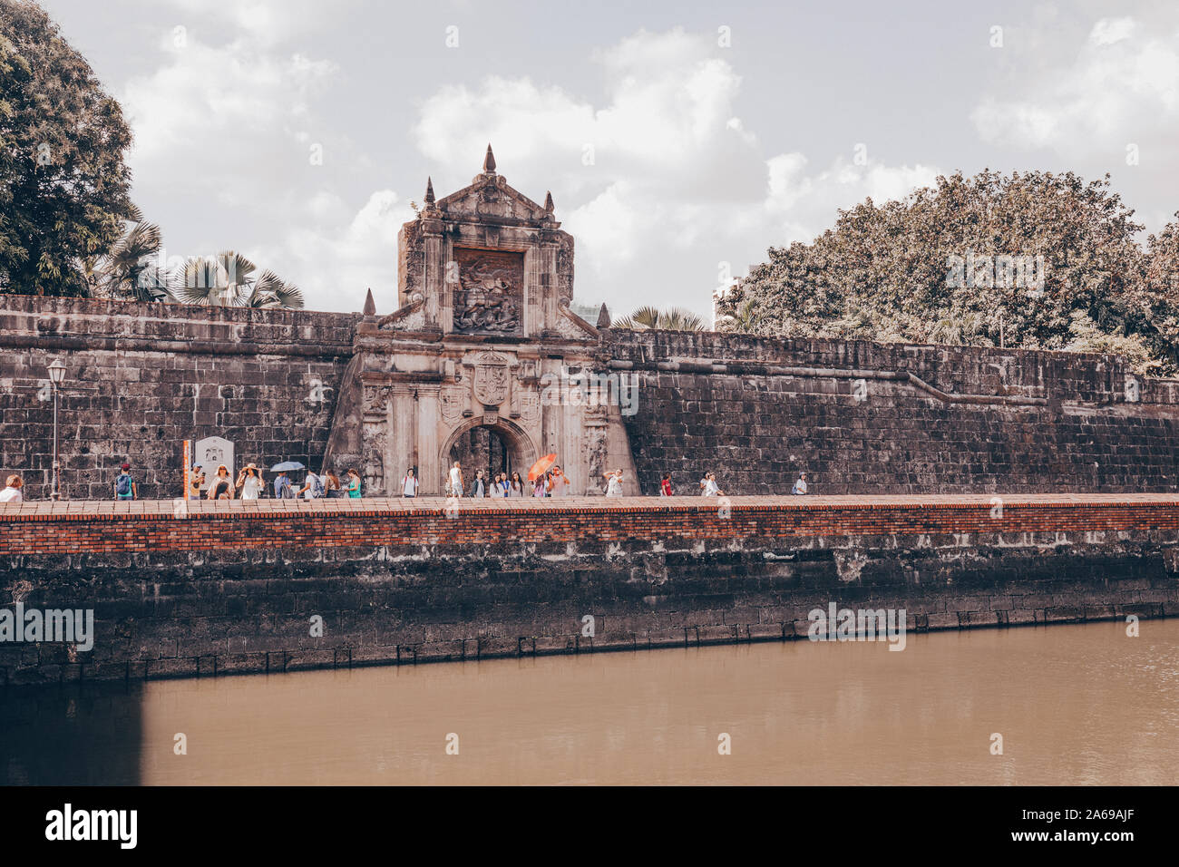Manila, Philippinen - 17.02.2018: spanische Konquistador Zitadelle Fort Santiago Stadtteil Intramuros, Manila Philippinen Stockfoto
