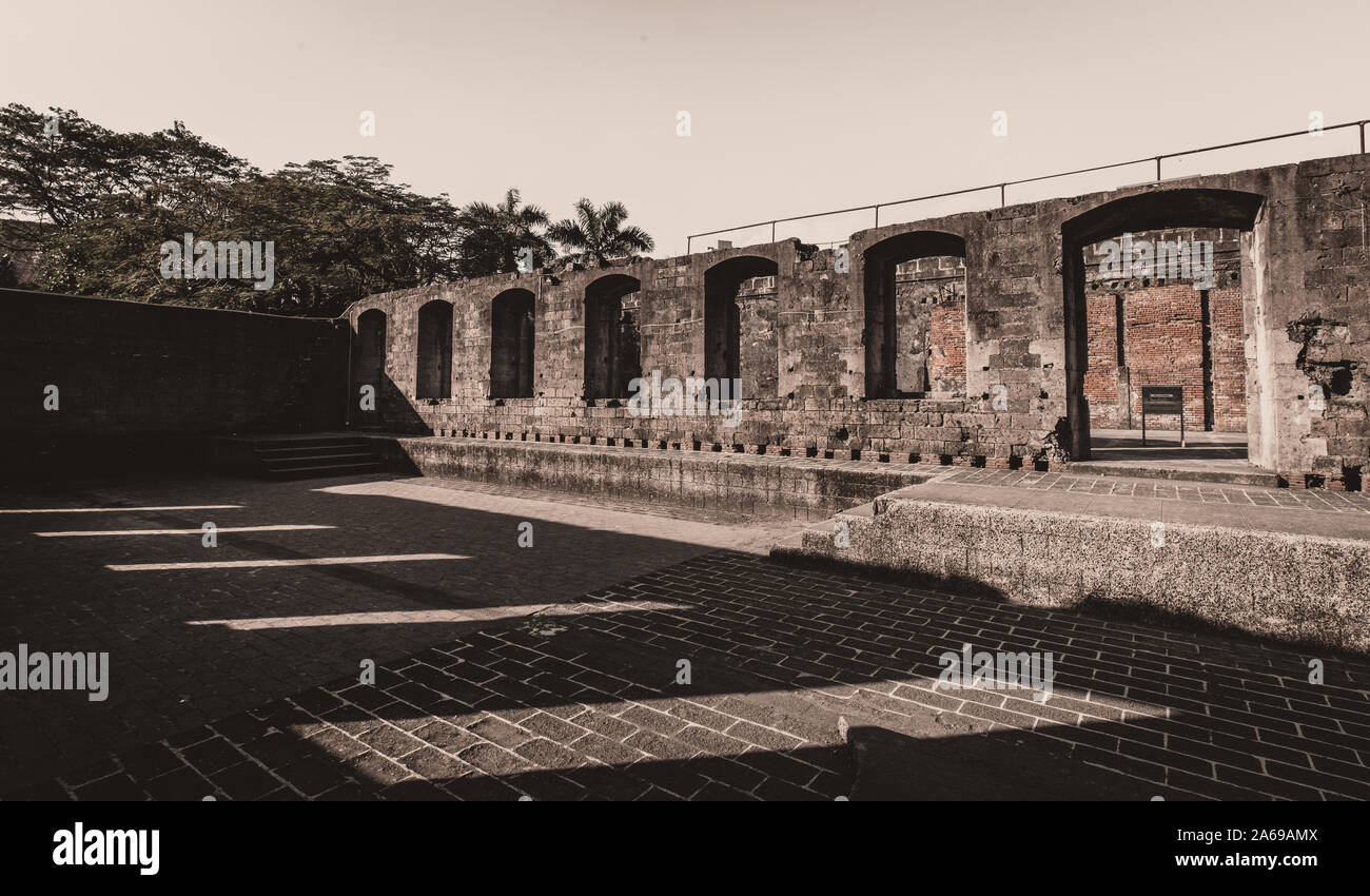 Manila, Philippinen - 17.02.2018: spanische Konquistador Zitadelle Fort Santiago Stadtteil Intramuros, Manila Philippinen Stockfoto