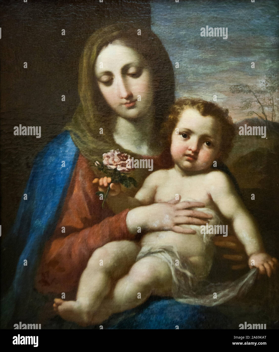 Elisabetta Sirani - Madonna mit Kind Stockfoto