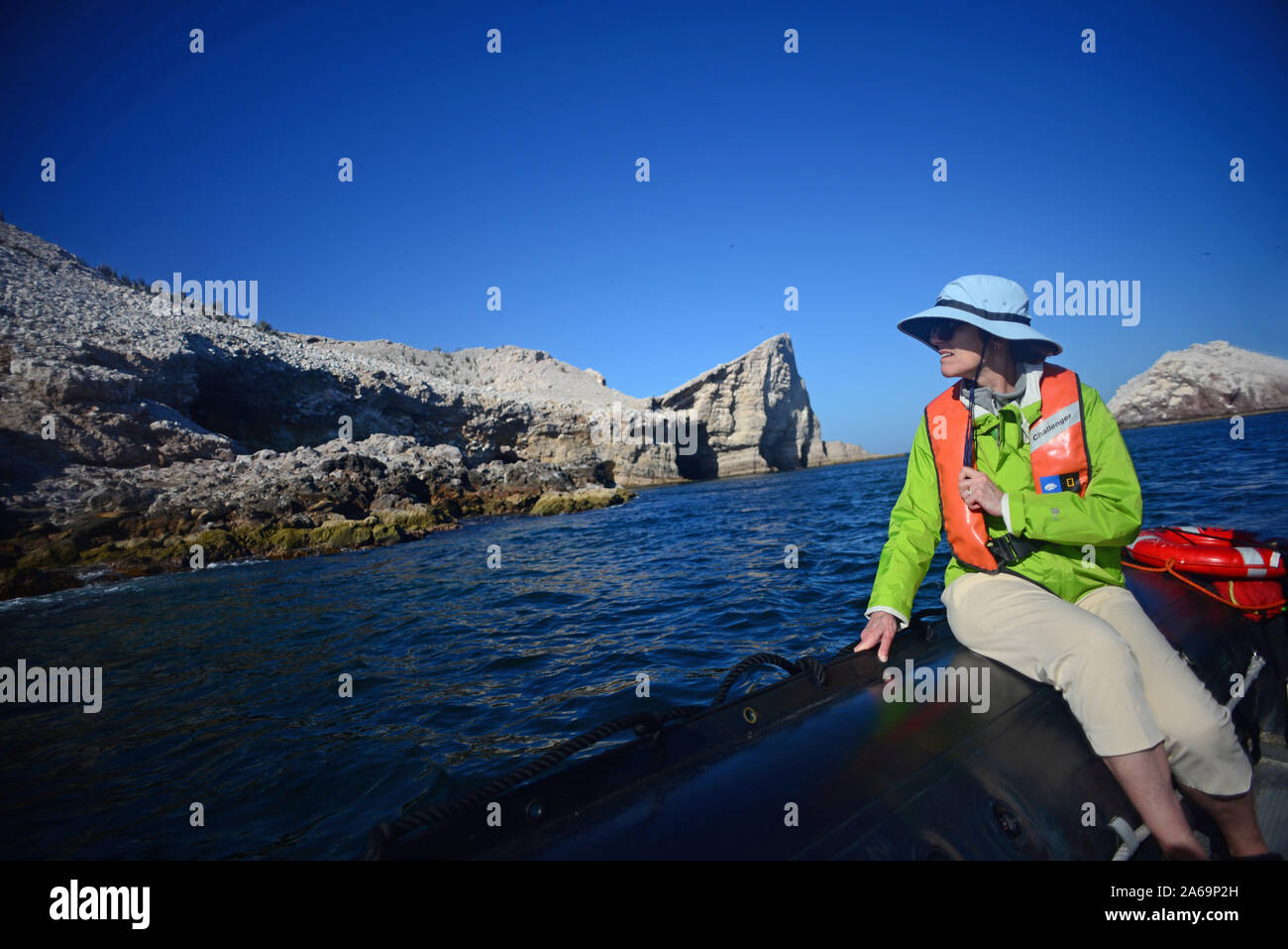 Die Erkundung der See von Cortez auf einem Tierkreis mit Lindblad Expeditions, Baja California, Mexiko Stockfoto