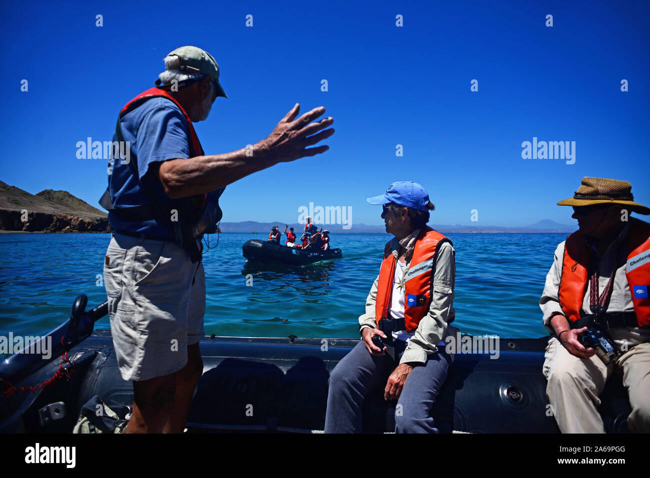 Die Erkundung der See von Cortez auf einem Tierkreis mit Lindblad Expeditions, Baja California, Mexiko Stockfoto