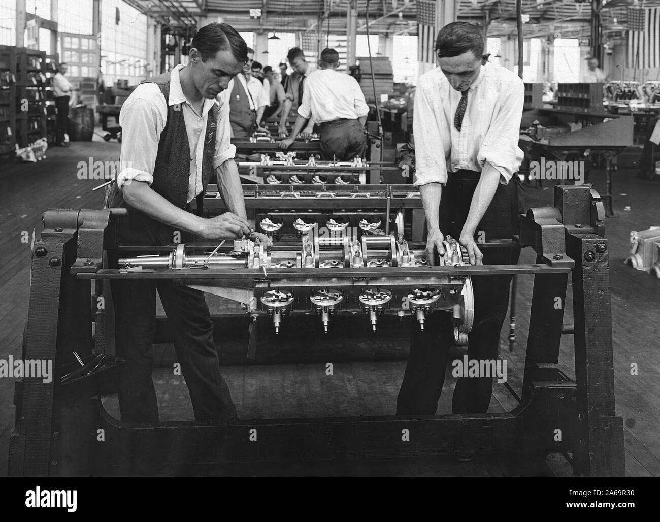 Flugzeug Teile Fabrik während des Ersten Weltkrieges Stockfoto