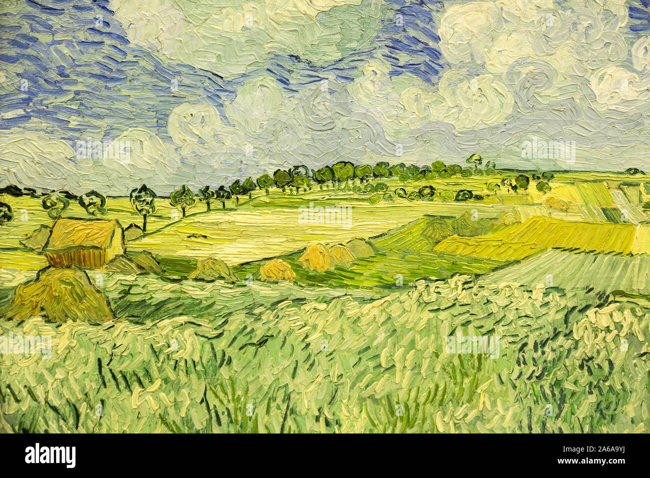 Detail von Van Gogh Landschaft in der Neuen Pinakothek Stockfoto