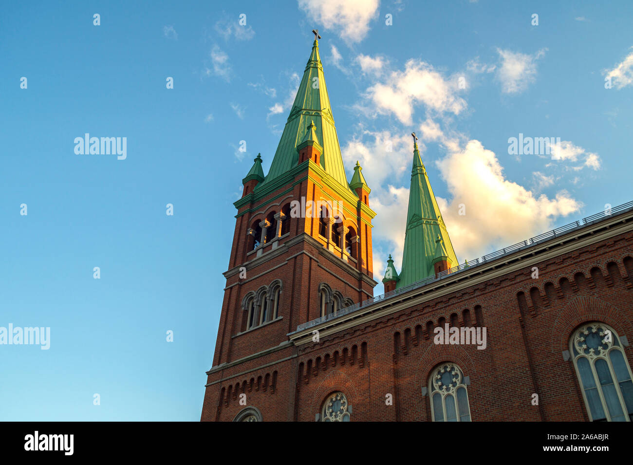 Utica, New York - Oct 23, 2019: St Johns katholische Kirche, liegt bei 240 Bleecker St, Utica, NY 13501 Stockfoto