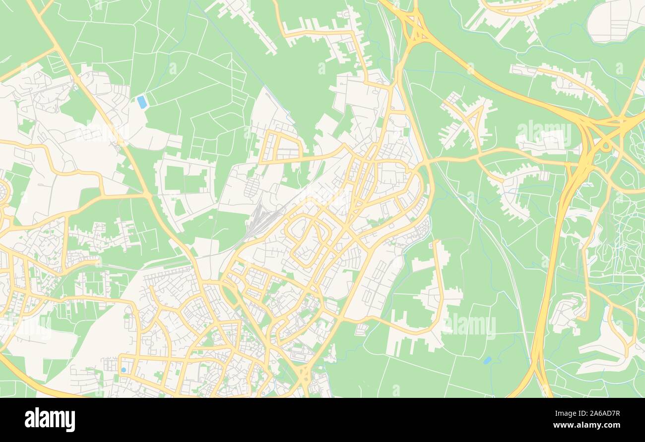 Druckbare Karte von Lod, Bezirk Mitte, Israel. Karte Vorlage für die geschäftliche Nutzung. Stock Vektor