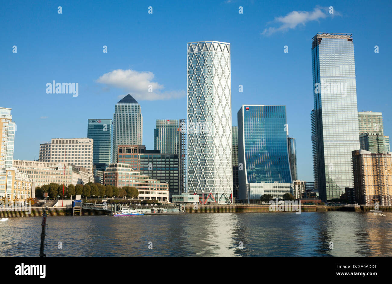 Canary Wharf, Docklands London fotografiert im November 2019 Stockfoto