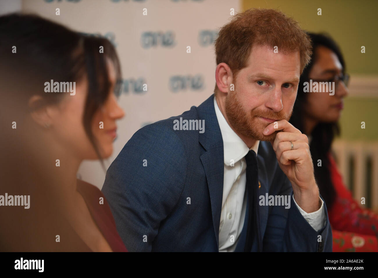 Der Herzog von Sussex besucht eine roundtable Diskussion im Zusammenhang mit der Gleichstellung der Königin Commonwealth Vertrauen und eine junge Welt auf Schloss Windsor. Stockfoto