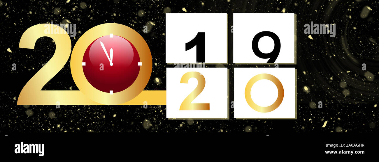 2020 Kalender Design. kommende neue Jahr feier Konzept Stockfoto