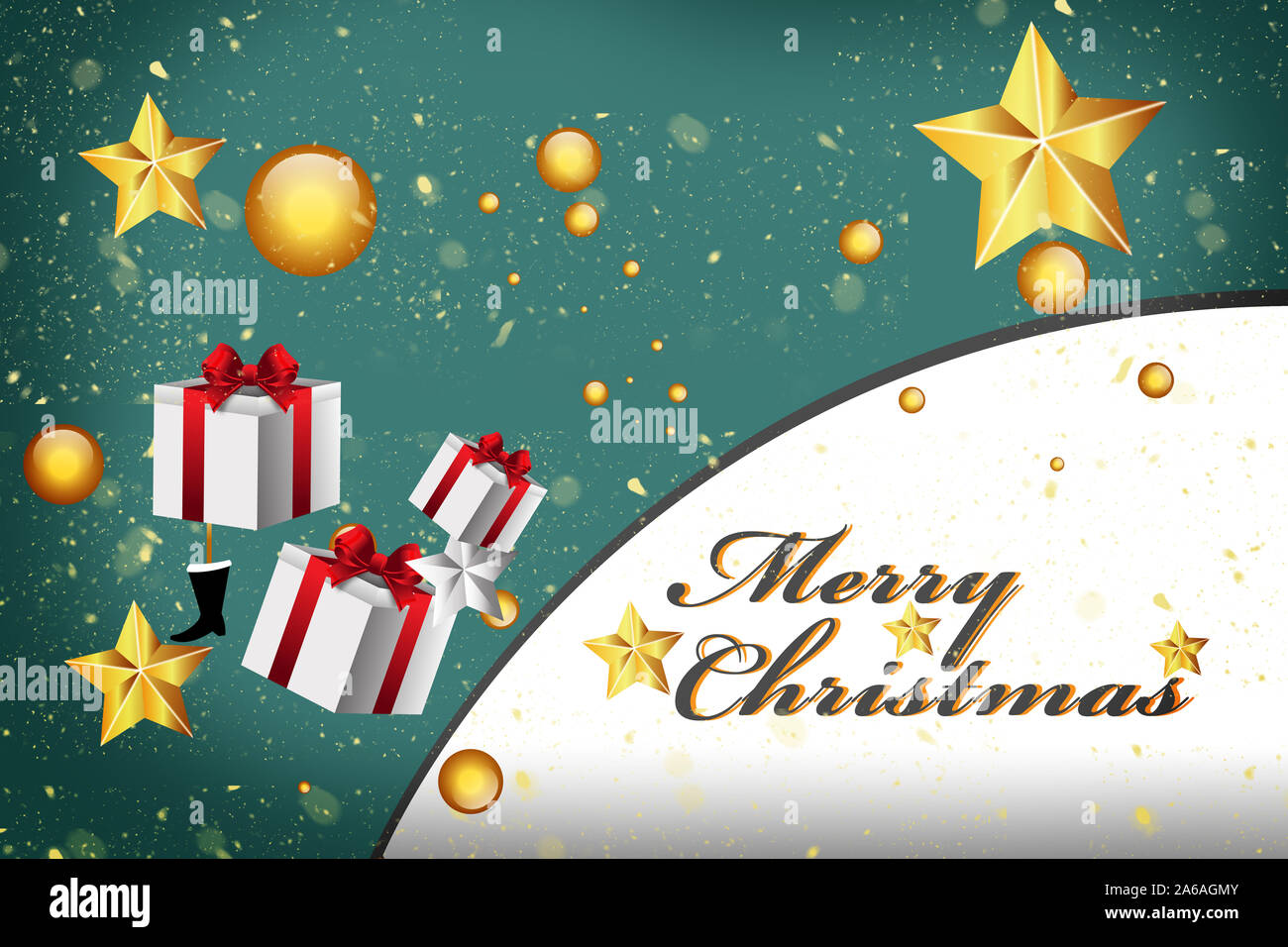 Frohe chrishmas Blasen mit Stern kommenden chrishmas Feier Konzept Stockfoto