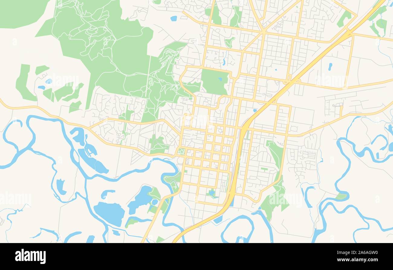 Druckbarer Stadtplan Albury-Wodonga, Australien. Karte Vorlage für die geschäftliche Nutzung. Stock Vektor