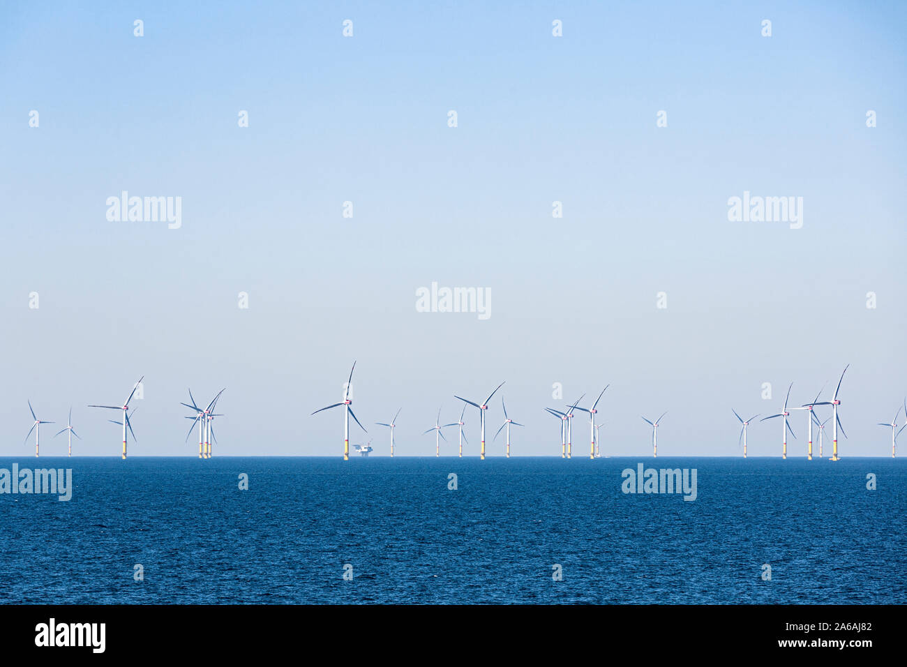 Offshore-Windpark Arkona-Becken Südost, Ostsee Stockfoto