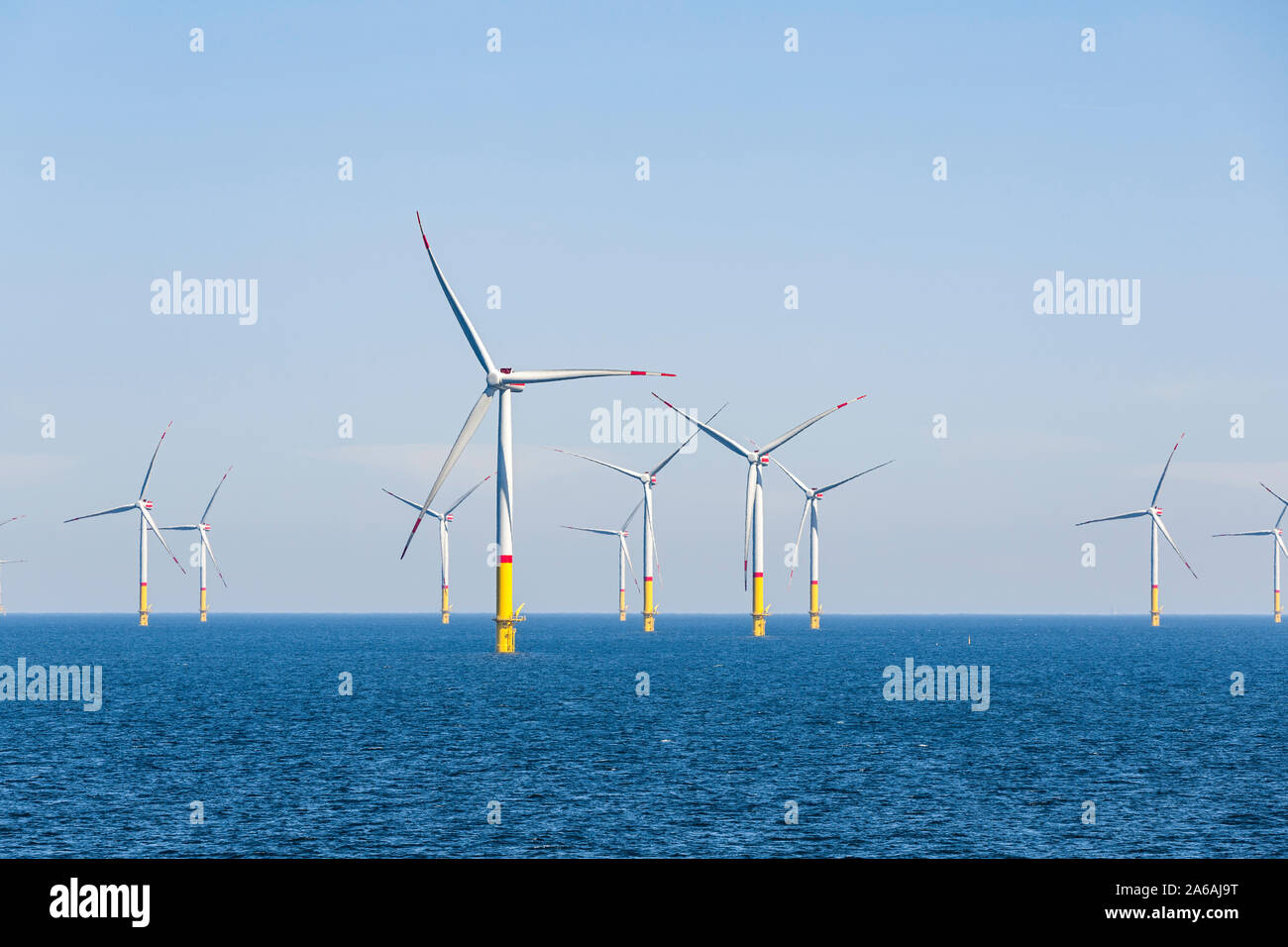 Offshore-Windpark Arkona-Becken Südost, Ostsee Stockfoto