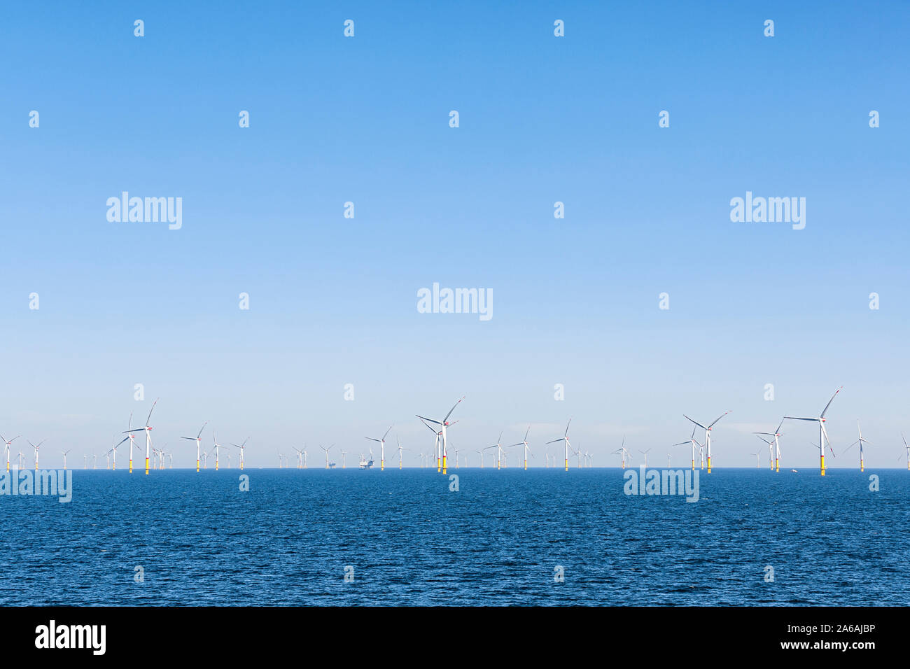 Offshore-Windpark Arkona-Becken Südost, Ostsee Stockfoto