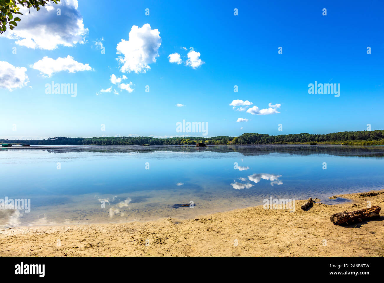 Hardy Teich, Seignosse, Landes, Frankreich Stockfoto