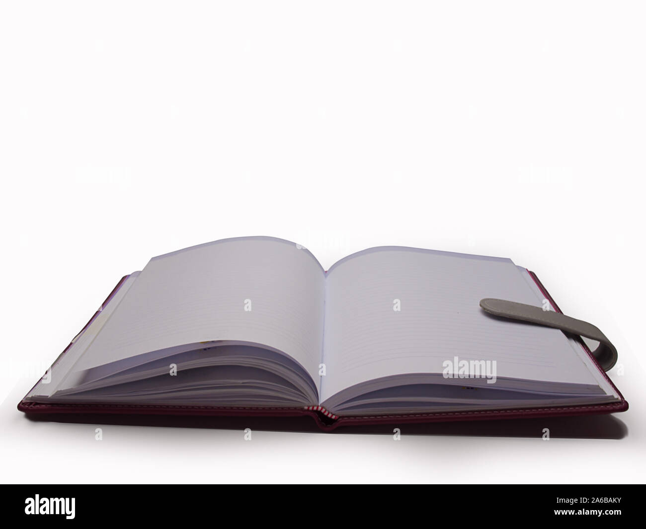 Business Tagebuch, platziert auf einem weißen Hintergrund. Stockfoto