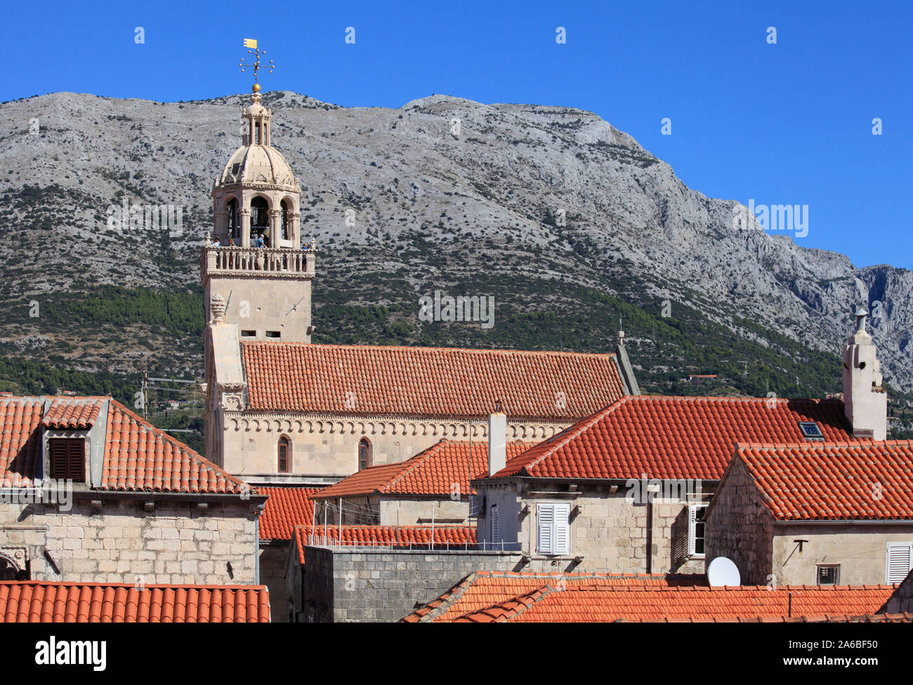 Kroatien, Korcula, Altstadt, St. Markus Kathedrale, Stockfoto