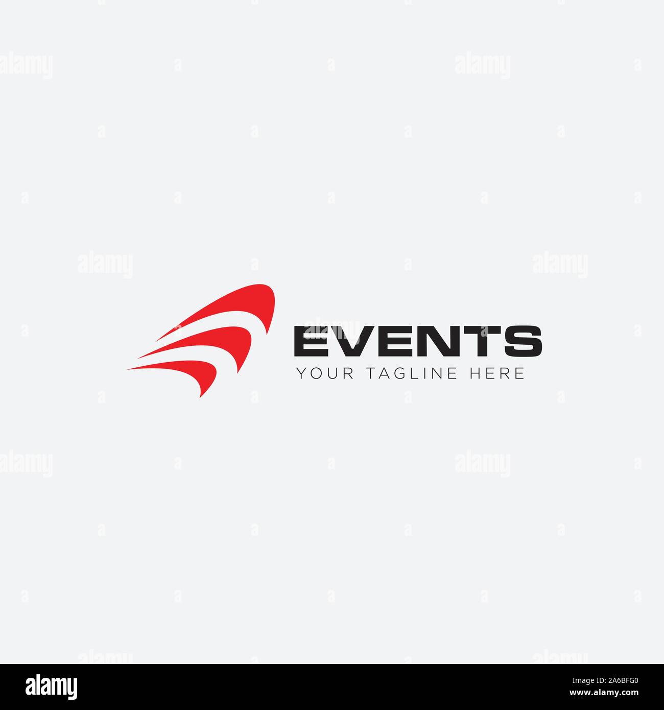 Veranstaltungen Klang und Musik Logo Designs Stock Vektor