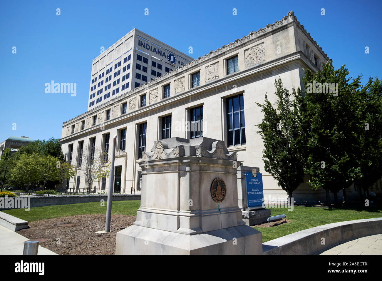 Indiana State Library und historischen Präsidium Indianapolis Indiana USA Stockfoto