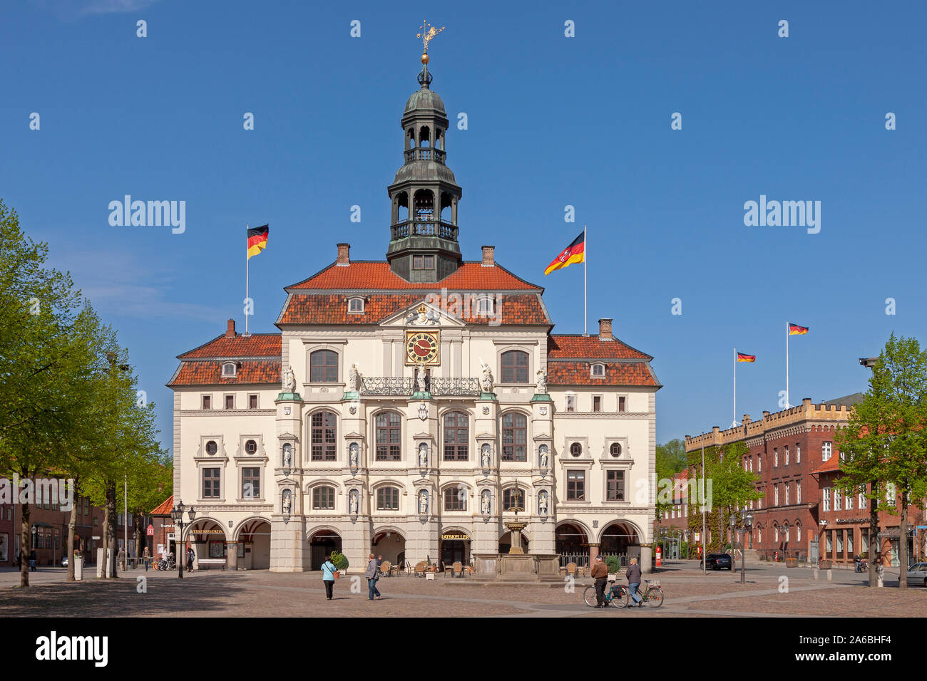 Das Rathaus von Lüneburg in Niedersachsen. Stockfoto