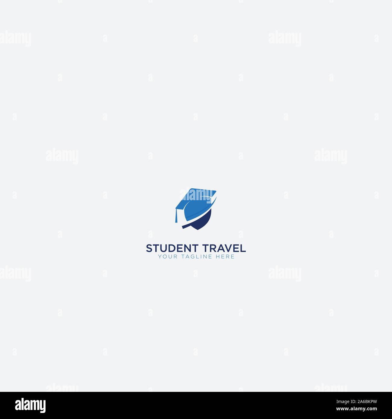 Travel Academy Student Logo Design modern Stock Vektor