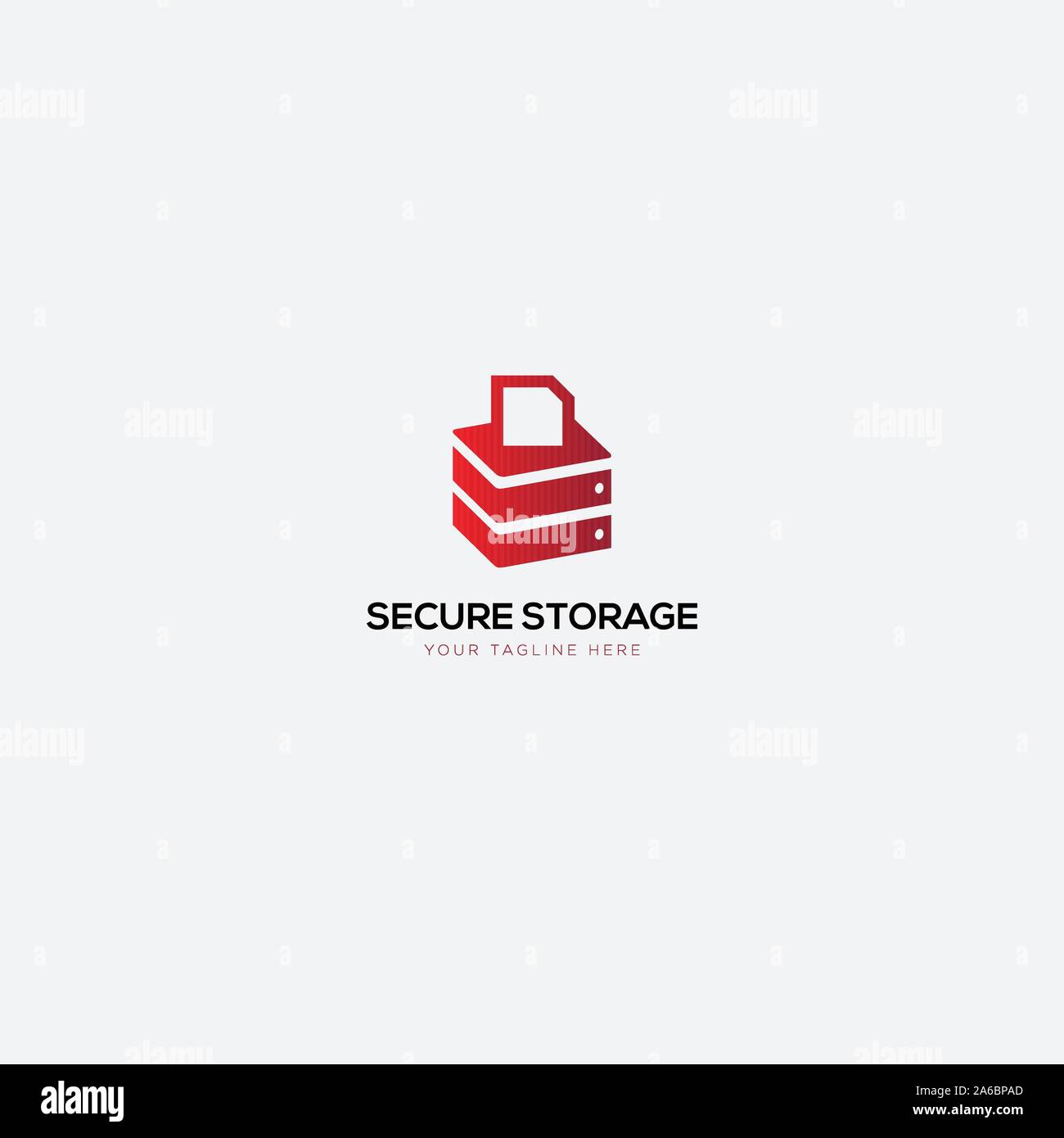 Sichere Dokumentenablage Logo Designs Stock Vektor