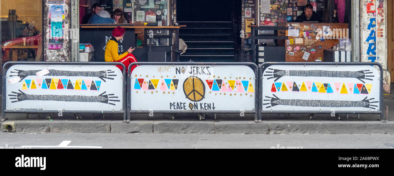 Hipster Coffee Shop Cafe auf Smith St Collingwood Melbourne, Victoria, Australien. Stockfoto