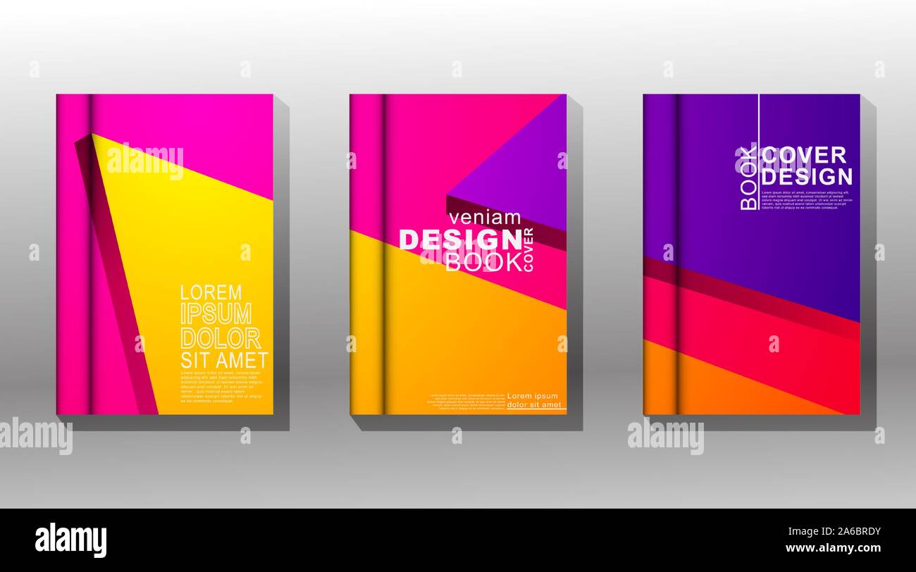 Minimale Buch für Design mit geometrischen Formen. Bunte vektor design Stock Vektor
