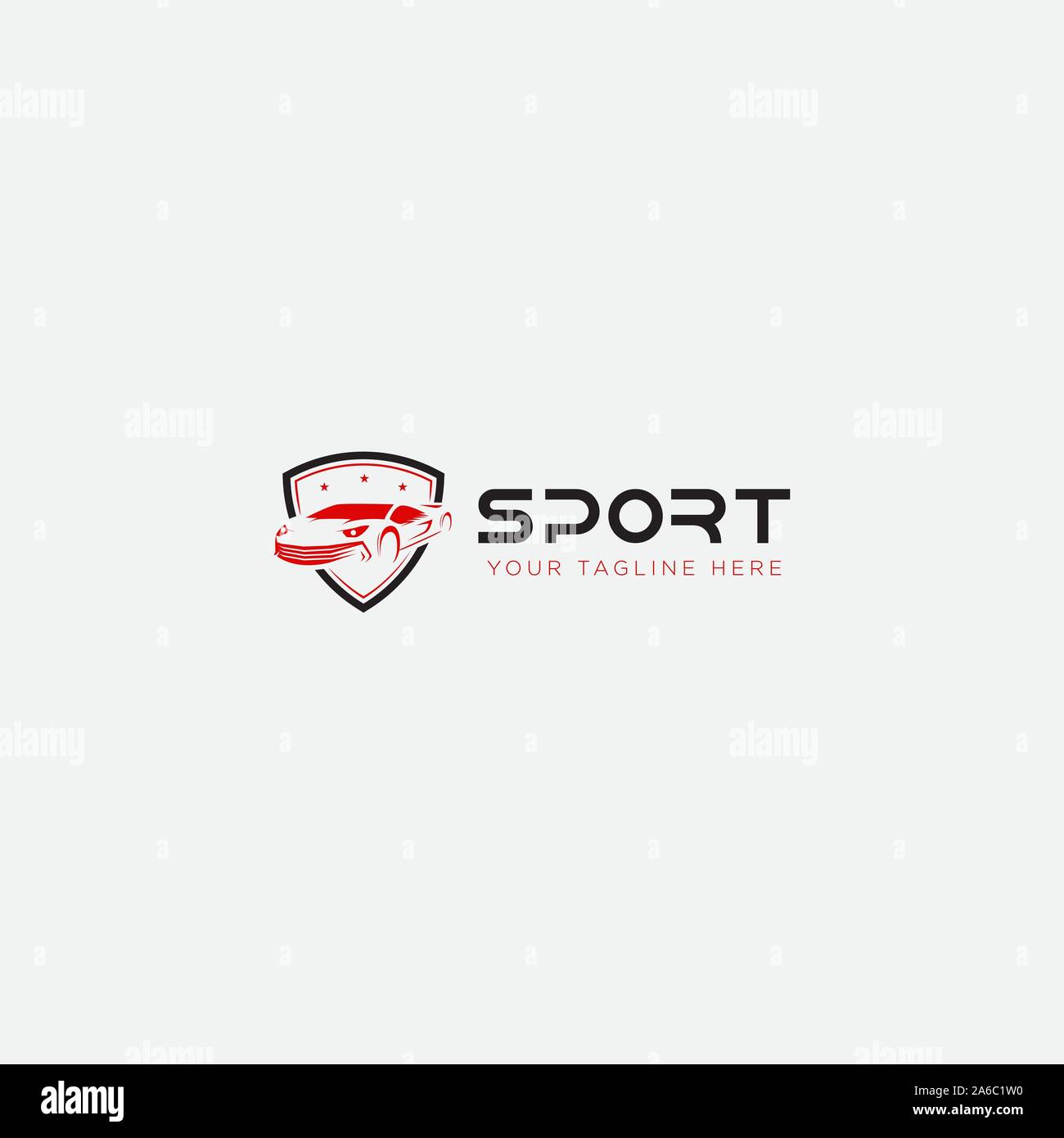 Das Sportwagen-Logo Design Stars Logo Stock Vektor