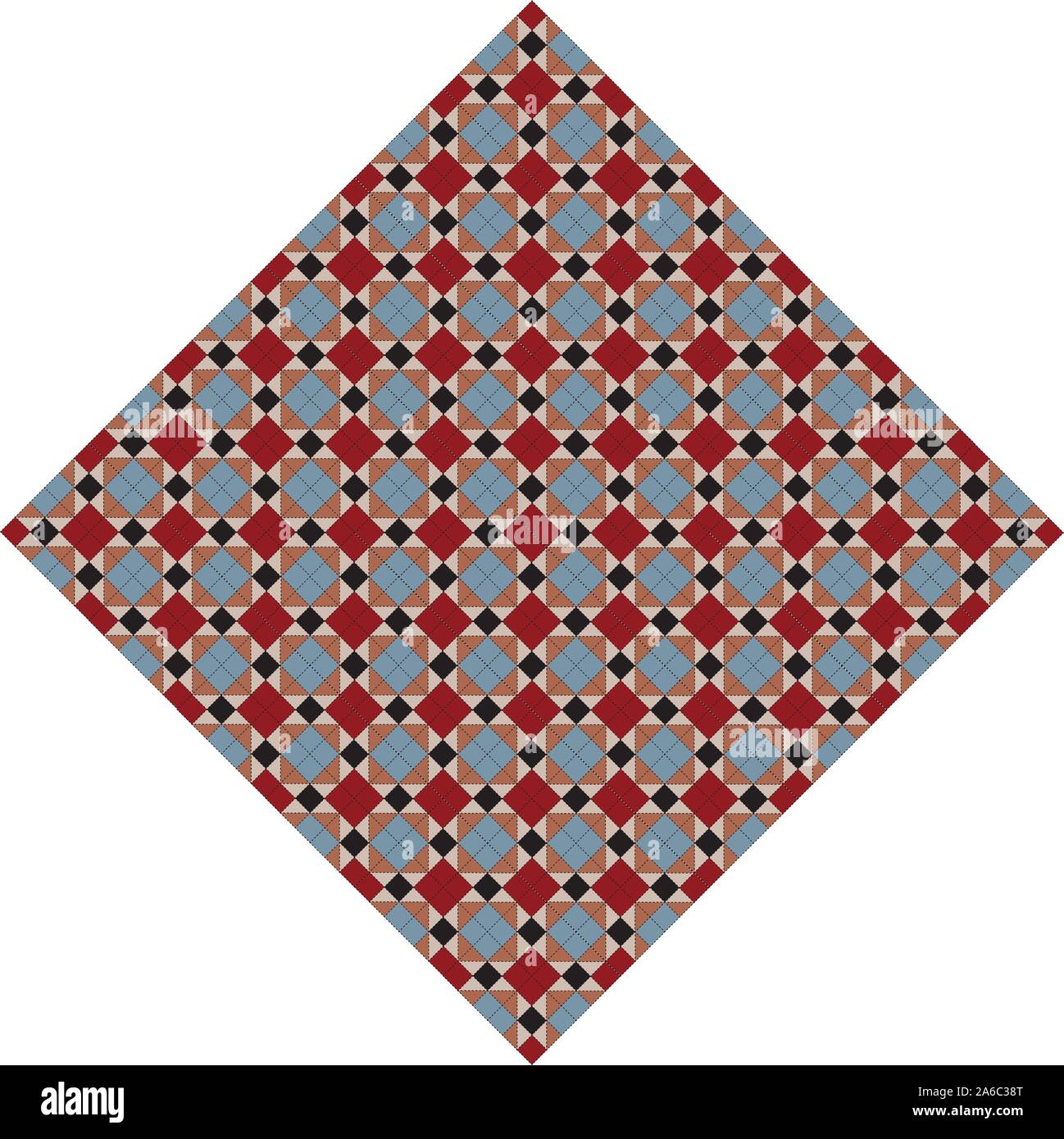 Abstrakte bunte geometrische Rhombus, Quadrat Mosaik Hintergrund Stock Vektor