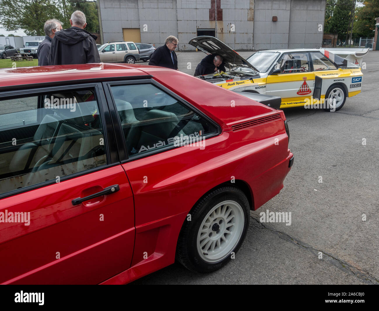 Audi Quattro S1 Rally und Auto Stockfoto