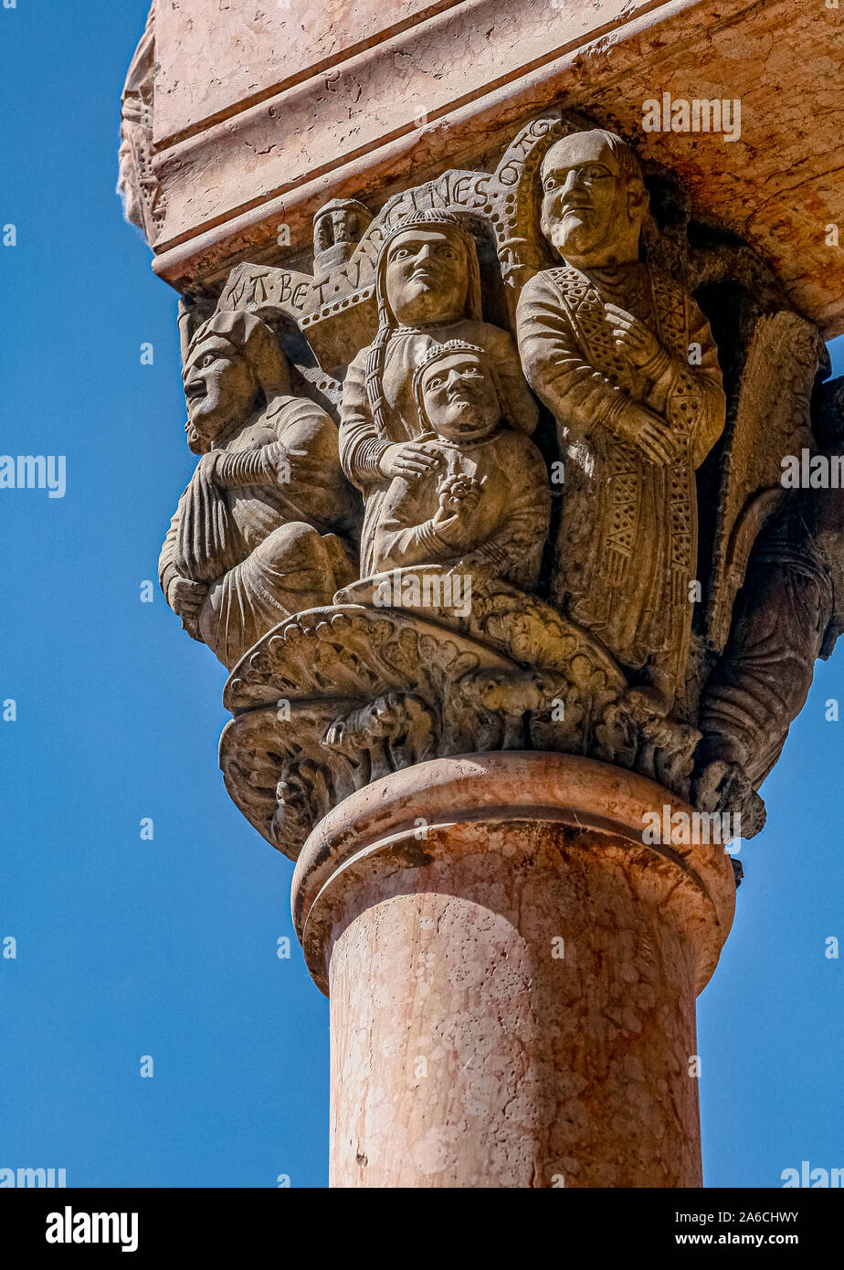 Italien Emilia Romagna - Fidenza San Donnino Dom-external-Kapital Stockfoto