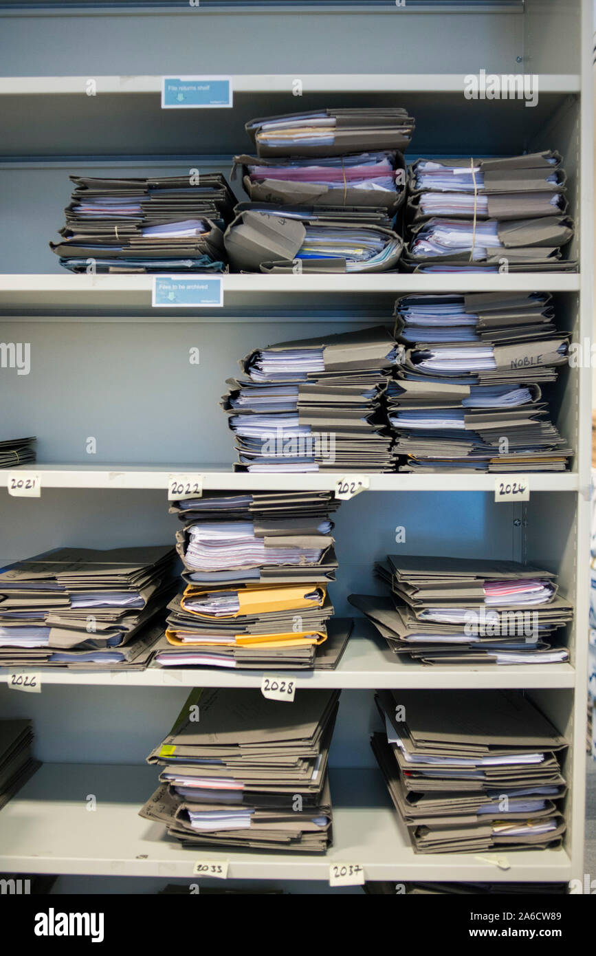 Office Dateien und Ordner Stockfoto