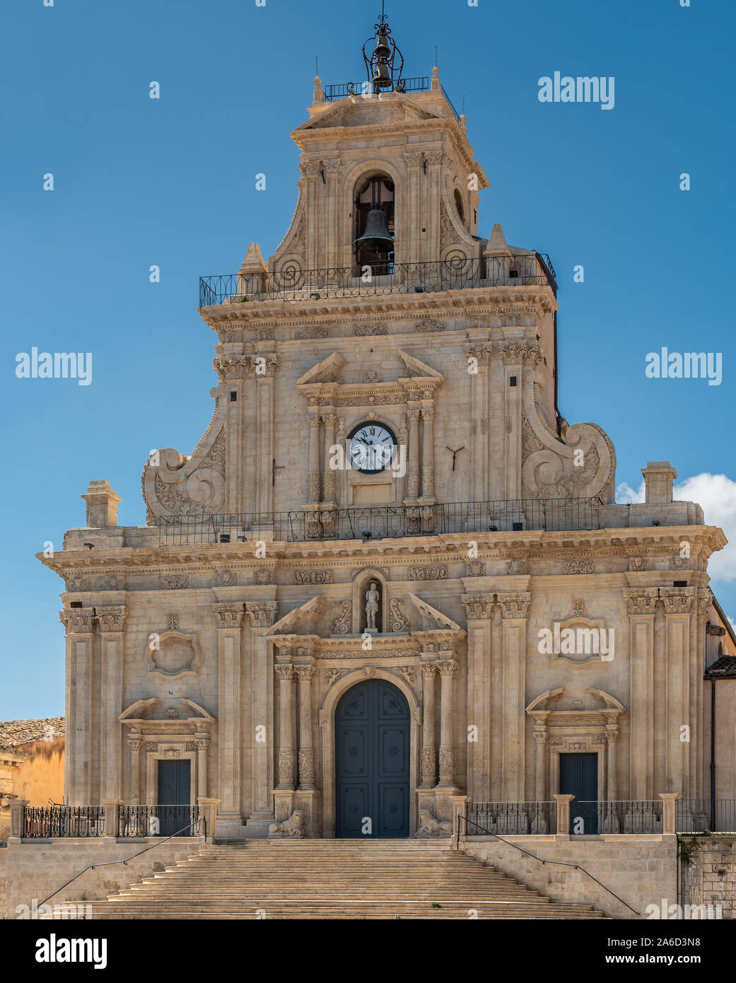 Basilica di San Sebastiano in Palazzolo Acreide, Sizilien Stockfoto