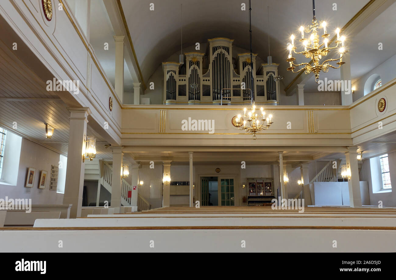 Innenaufnahme der evangelischen Dreikönigskirche, Bad Bevensen, Niedersachsen, Deutschland Stockfoto