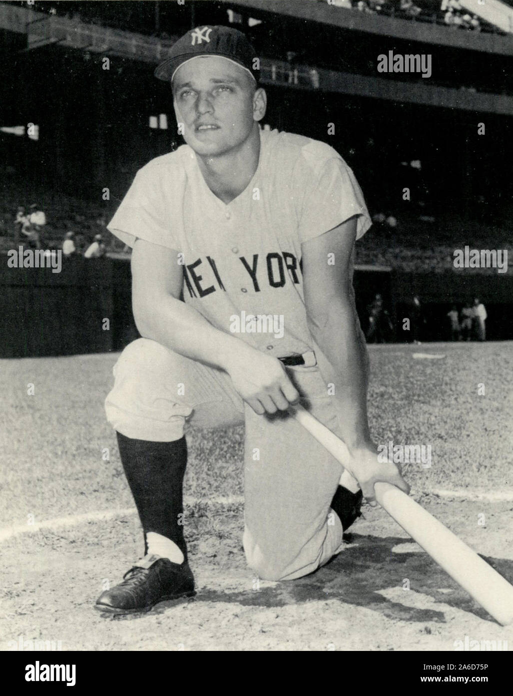 Vintage schwarz-weiß Foto von Roger Maris Witz der New York Yankees ca. 1960er Jahre. Stockfoto