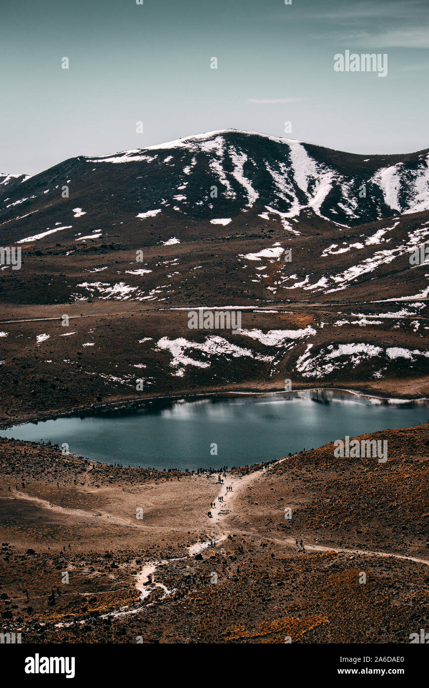 Einer der beiden Lagunen gebildet, der Krater des erloschenen Vulkans Nevado de Toluca. Stockfoto
