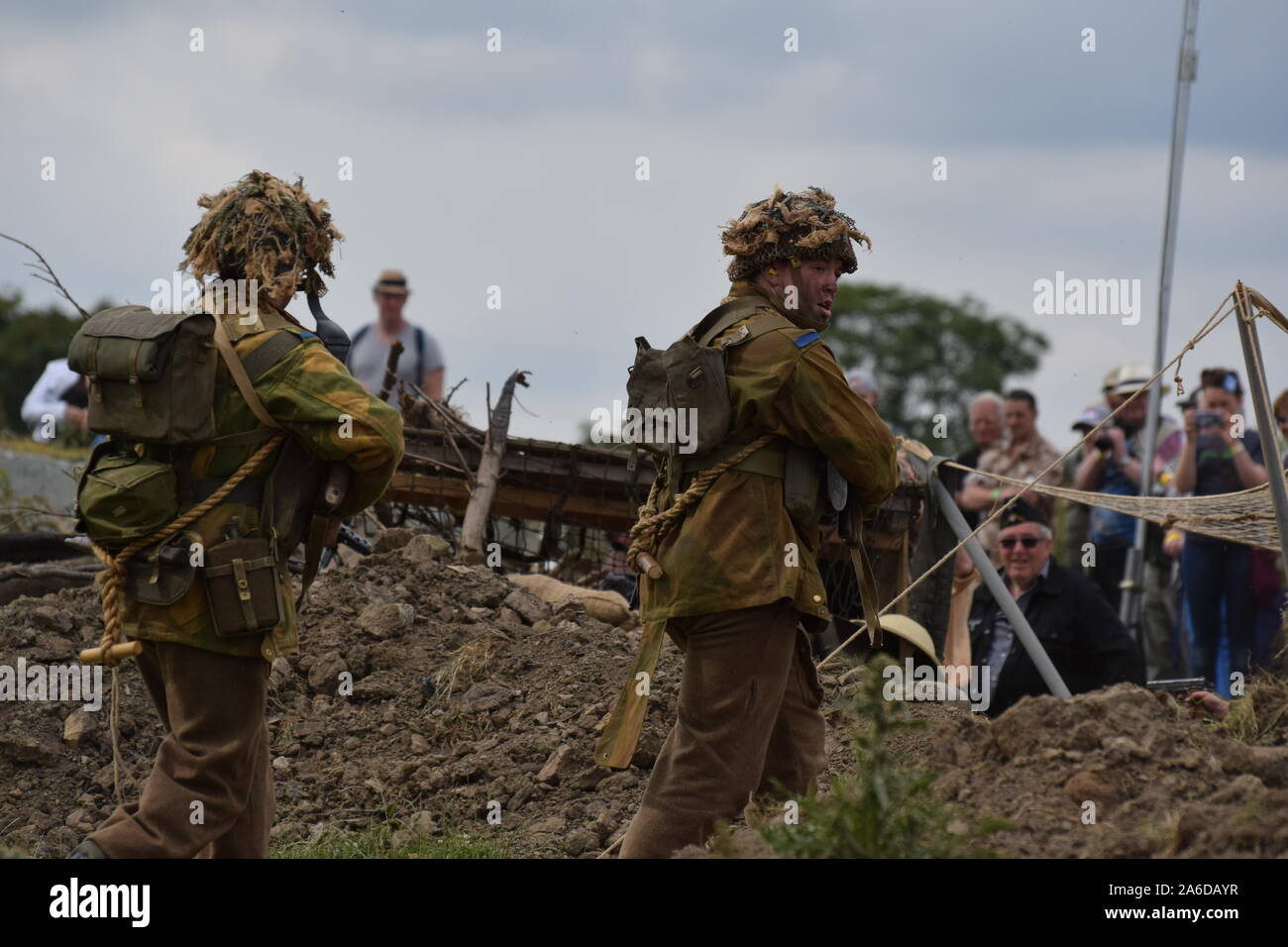 Auswahl von Bildern aus den Yorkshire Kriegszeiten Erfahrung 2019 Stockfoto