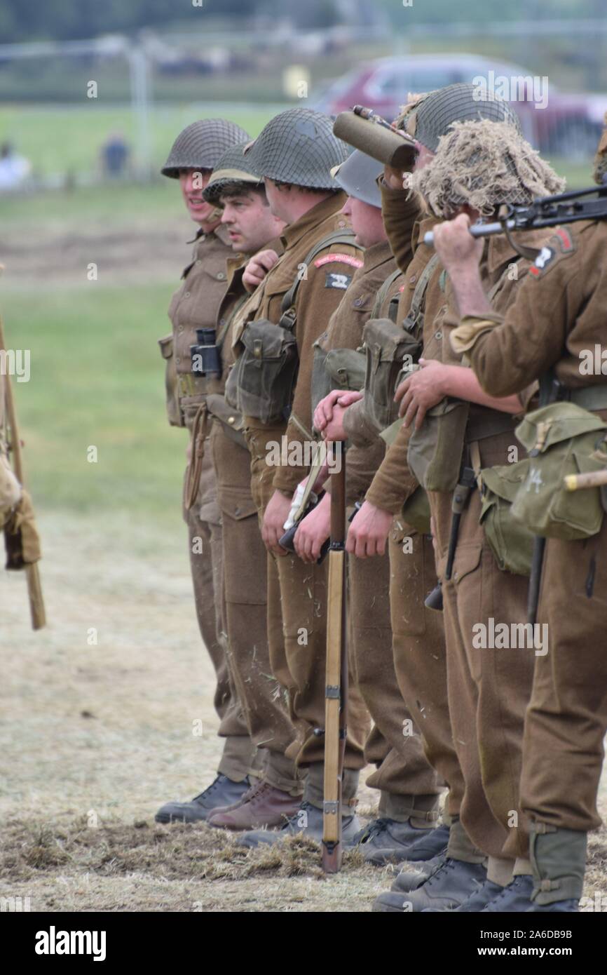 Auswahl von Bildern aus den Yorkshire Kriegszeiten Erfahrung 2019 Stockfoto