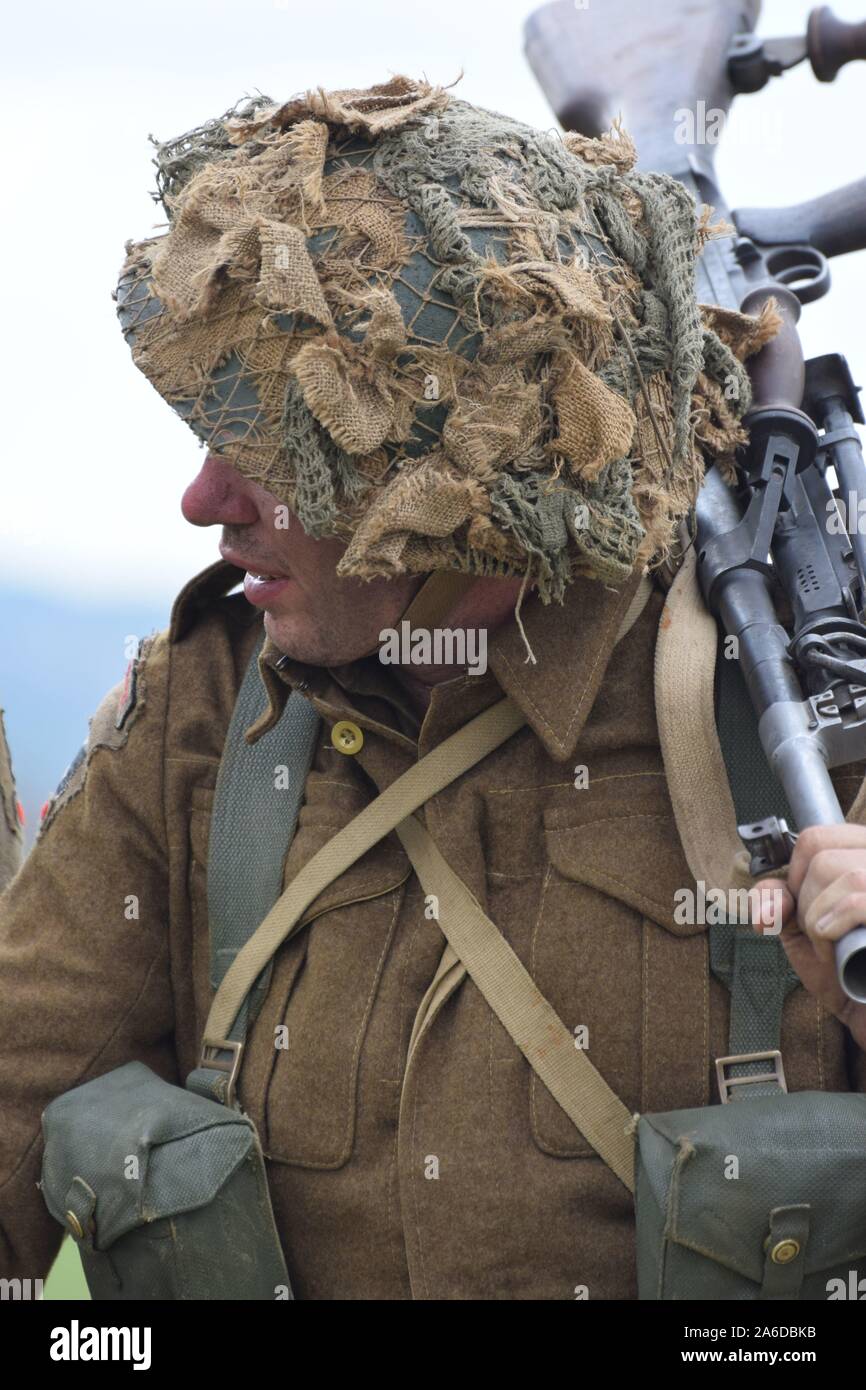 Auswahl von Bildern aus den Yorkshire Kriegszeiten Erfahrung 2019 Stockfoto