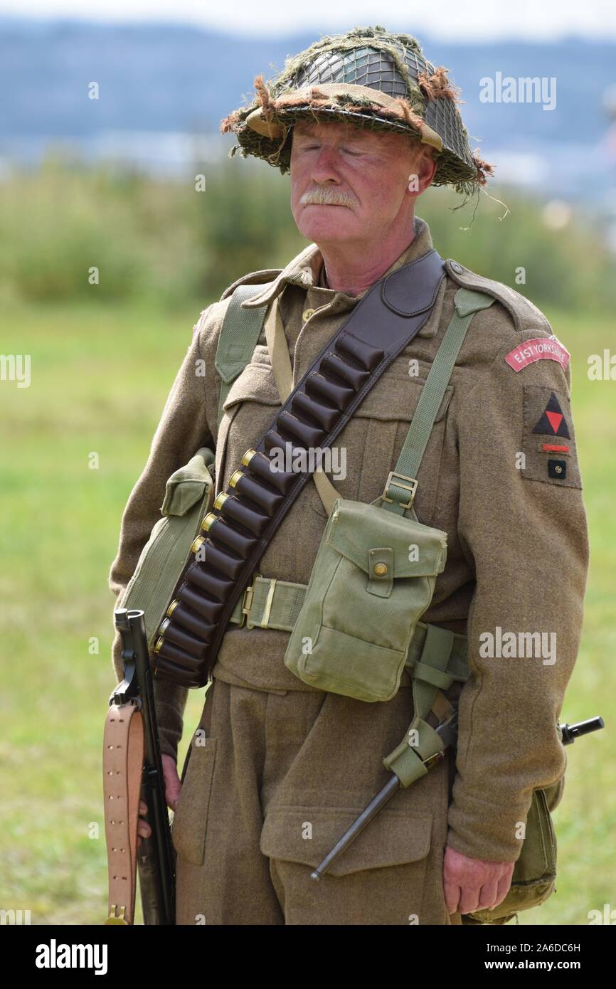 Auswahl von Bildern aus den Yorkshire Kriegszeiten Erfahrung 2019 Stockfoto