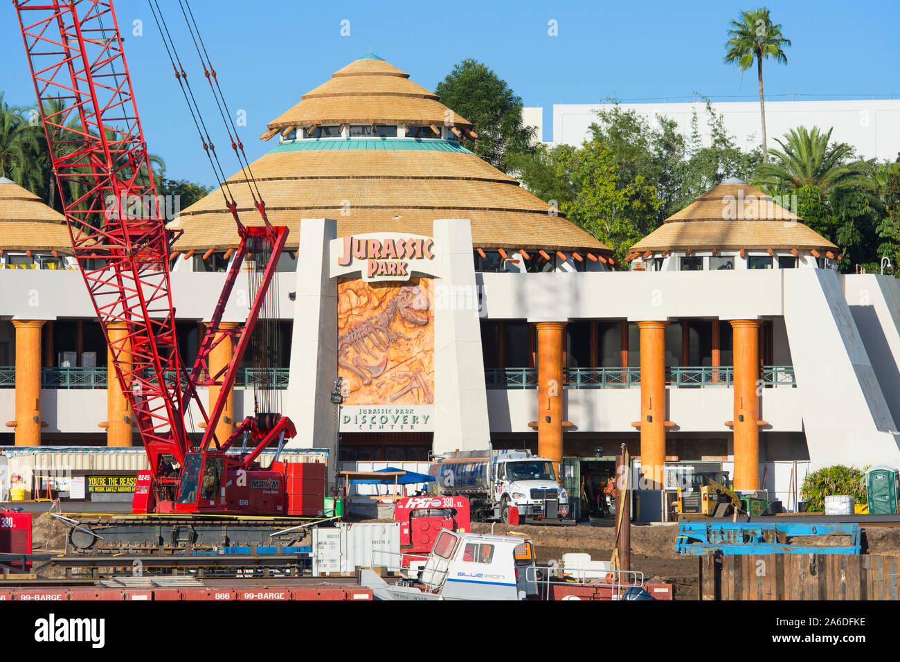 Jurassic Park Discovery Center, Insel der Abenteuer, Universal Studios Resort, Orlando, Florida, USA Stockfoto