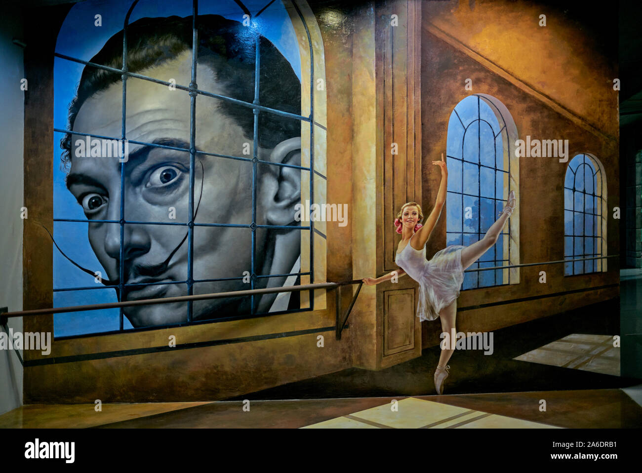 Fantasy-Kunst Malerei von Salvador Dali im Parody Art Museum Pattaya Thailand Südostasien Stockfoto