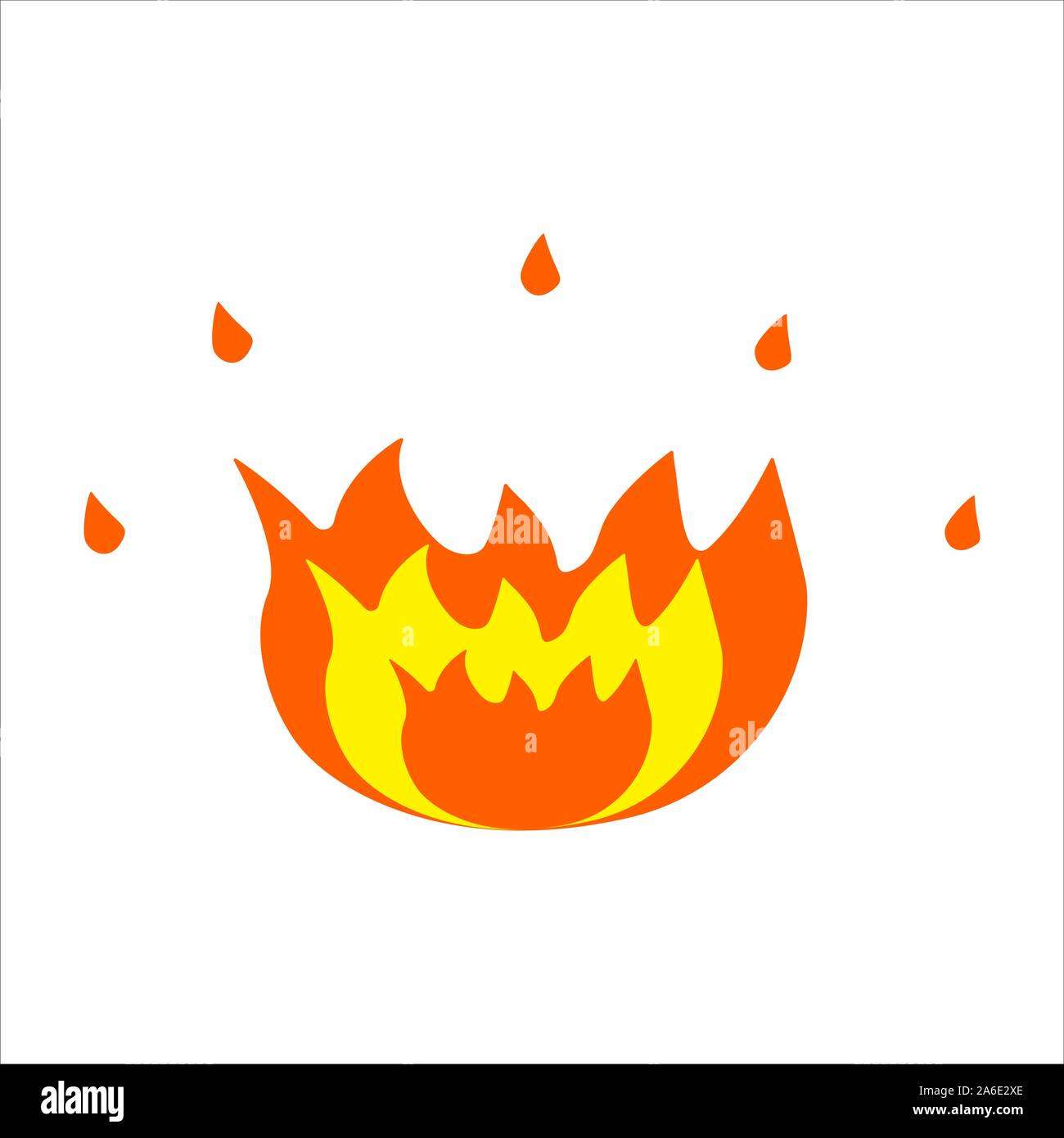 Hellen Lagerfeuer. Bunte Illustrationen. Symbol Sommer Lagerfeuer Stock Vektor