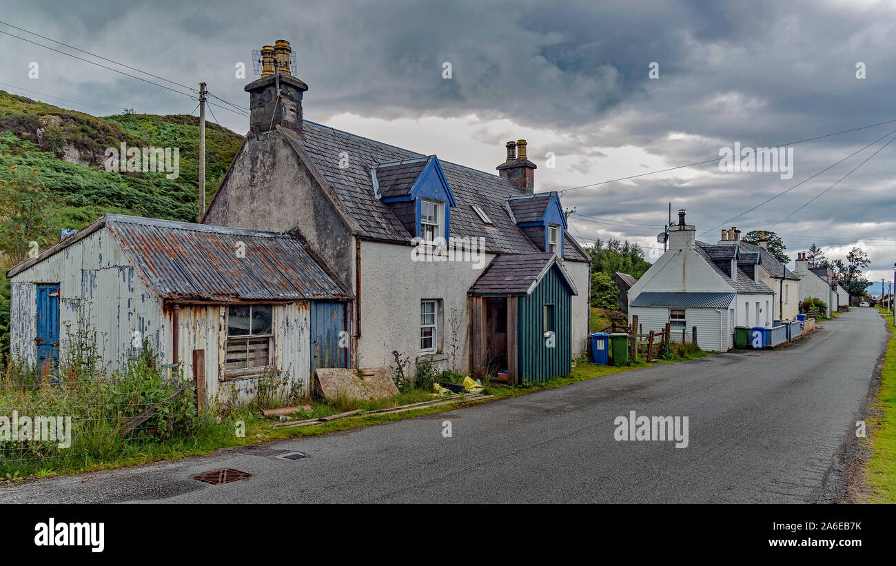 Dhuirinish und Main Street, Schottland Stockfoto