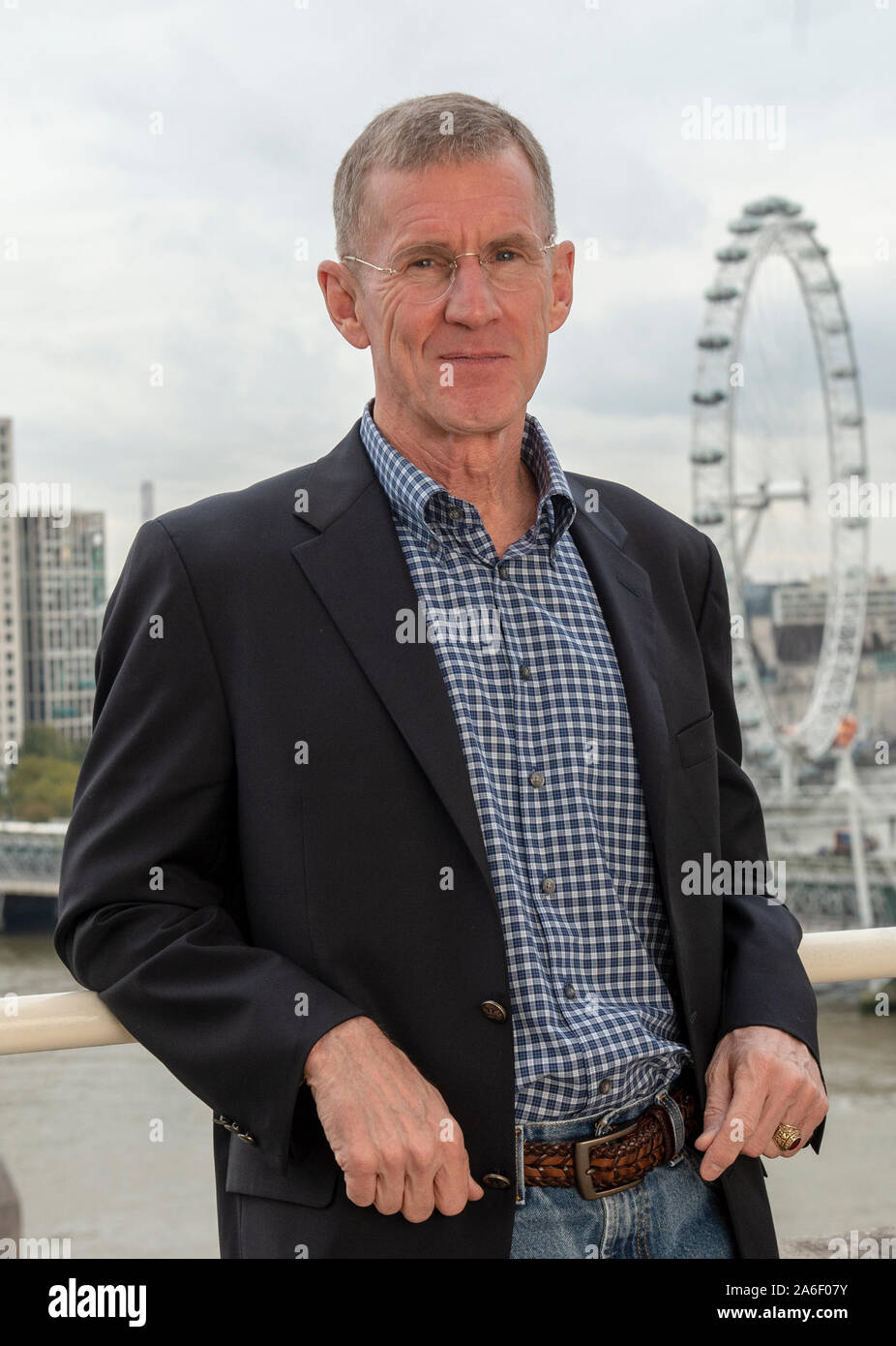 Pensionierte US-Armee General Stanley McChrystal bei einem Besuch in London im Jahr 2018 sein Buch "Führer: Mythos und Realität" zu starten. Stockfoto